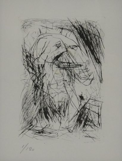 null Set of four original engravings:

- ASGER JORN. The Herbivore. Black and white...