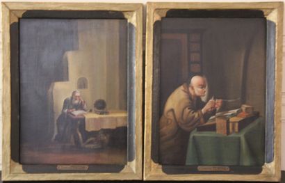 null Dutch school of the 19th century

The Scholars

Two oil on board paintings forming...