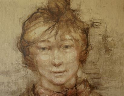 null James TAYLOR (1925-2000)

Portrait de jeune fille

Huile sur toile signée en...