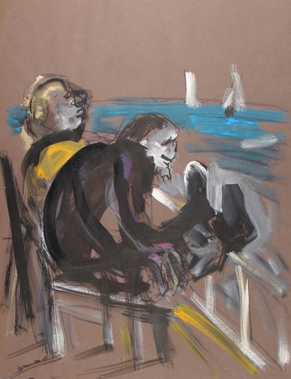 null Bernard DAMIANO (1926 - 2000)

Deux personnages en bord de mer

Gouache sur...