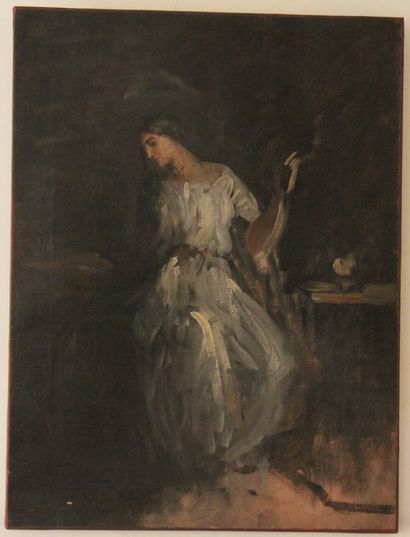 null Ecole Française du XIXe siècle

Femme à la robe blanche

Huile sur toile

76...