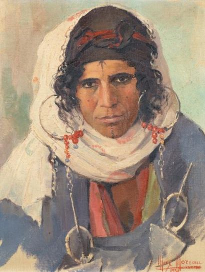 MOREAU Max (1902-1992) Portrait de femme, 1931 Huile sur toile Signée et datée 1931...
