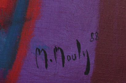 null Marcel MOULY (1918-2008)	

	Fruits et guitare devant la fenêtre.

	Huile sur...