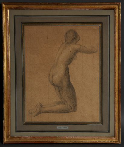 null Ecole française du XIXe siècle	

	Etude de femme nue agenouillée avec mise aux...