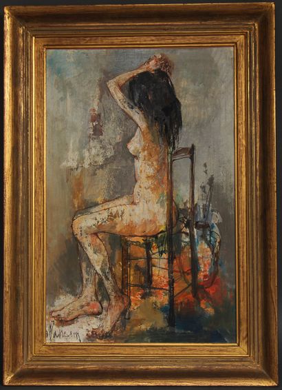 null Jean JANSEM (1920-2013)

Jeune fille nue se coiffant

Huile sur toile signée...