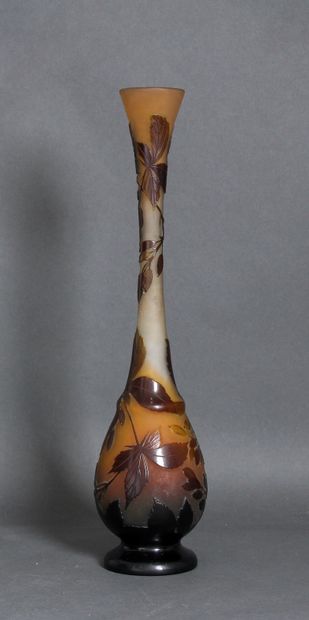 null Establishment GALLE (1904-1936)

A multi-layered glass baluster vase on a pedestal...