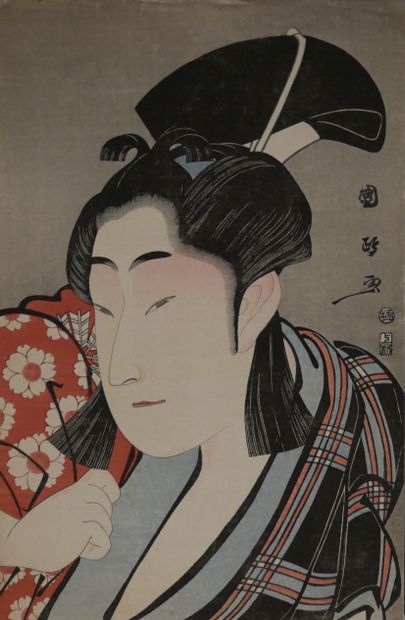 null Deux estampes dont :

UTAGAWA KUNIMASA (1773-1810). Le comédien Nakamuro Noshio...