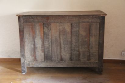 null Double-leaf fruitwood chest, dated 1829

H : 95 W : 134 D : 58 cm. (cracks on...