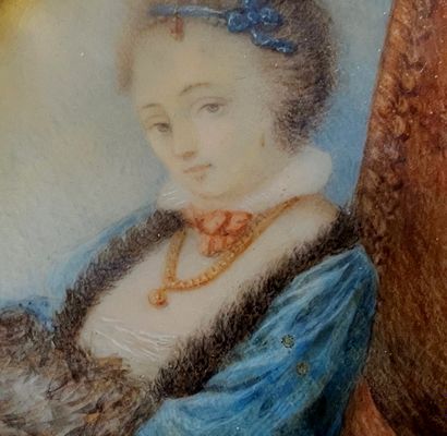 null *Ecole du XIXème s.

Femme assise au manchon

Miniature ovale 

9 x 7 cm.