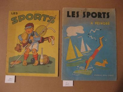 null 2 Albums à colorier sur le thème des Sports vers 1950 