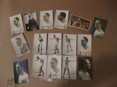 null 15CPA dont 14 portraits de Georges Carpentier (boxeur, civil, militaire) et...