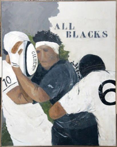 null Claudine FICHEZ All-Blacks; 2011 Acrylique sur toile signée en bas à droite...