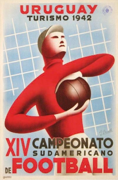 J.BONELLI XIVe Campeonato Sudamericano de Football ; 1942 Uruguay Turismo Impr. Colombino...