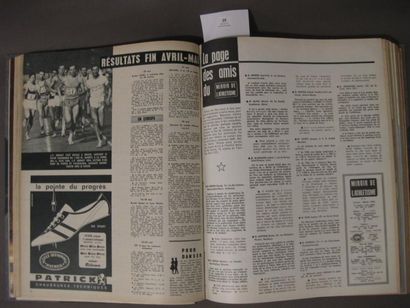 null Miroir de l'Athlétisme, trimestriel relié, tête de collection 1963-1966 (couvertures...