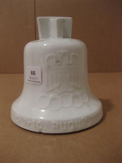 Berlin,1936 Tire-lire en forme de cloche en porcelaine blanche (Heinrich & Cie, Bayer...