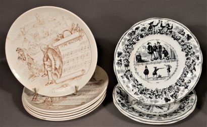 null *CHOISY - CREIL MONTEREAU - OLD MAN

Five series of earthenware plates with...