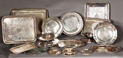 null *Lot of silver-plated metalware (worn)