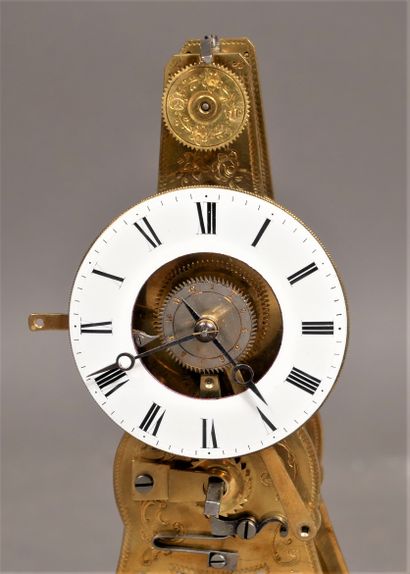 null HONORABLES House Paris-London

Skeleton clock in gilt metal with wire movement,...