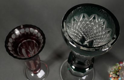 null *VAL SAINT LAMBERT

Vase sur piédouche en cristal transparent et verre, signé

H...