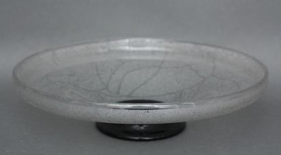 null DAUM Nancy

Frosted white transparent glass bowl on a black opaque glass foot,...