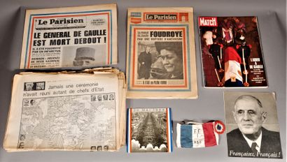 null *DE GAULLE

- Set of newspapers of the day of the death of the General

- A...