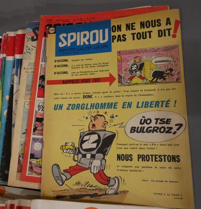 null SPIROU 

Années 1958 à 1968 - Ensemble de 177 n° du magazine Spirou - Etats...