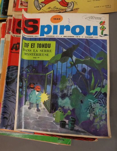 null SPIROU 

Années 1958 à 1968 - Ensemble de 177 n° du magazine Spirou - Etats...