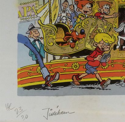 null FRANQUIN et Jidéhem 

Affiche couleur "Gaston et les autres au manège" - 1987...