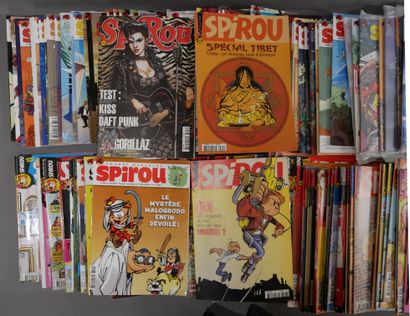 null SPIROU 

Années 2005 à 2017 - Ensemble de 136 n° du magazine Spirou - Etats...