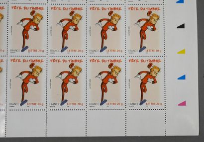 null FRANQUIN 

Philathélie et BD - Spirou - Planche neuve de 48 timbres à l'éffigie...
