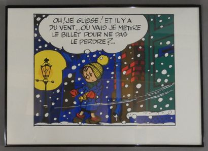 null FRANQUIN 

Sérigraphie couleur "Le petit Noël "- TL n°116/240 exemplaires -...