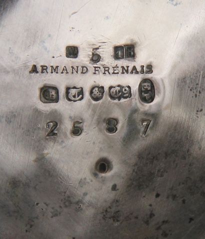 null Théière quadripode en métal argenté, MO Armand FRENAIS