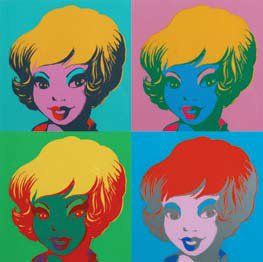 WALTHERY " Natacha " Portrait façon Andy Warhol - ensemble de 4 sérigraphies - tirage...