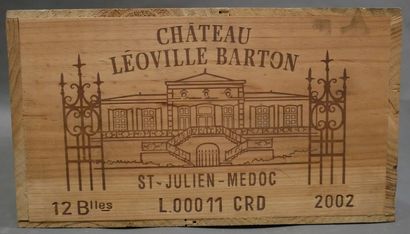 null 12	 bouteilles 	Château 	LÉOVILLE BARTON, 2° cru 	Saint-Julien 	2002 cb