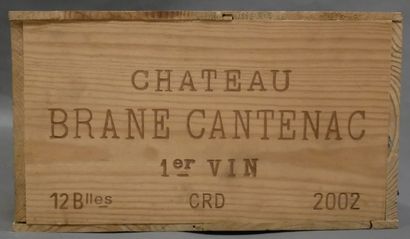 null 12	 bouteilles 	Château 	BRANE-CANTENAC, 2° cru 	Margaux 	2002 cb