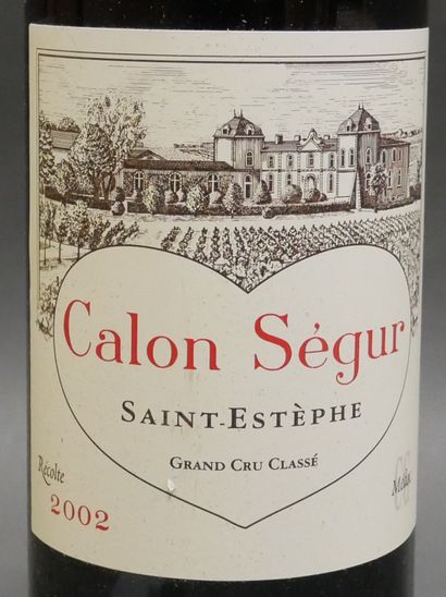 null 6 	bouteilles 	Château 	CALON-SÉGUR, 3° cru Saint-Estèphe 		2002