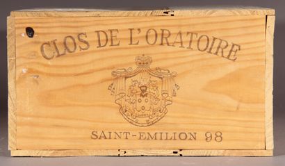 null 12 bouteilles CLOS DE L'ORATOIRE, St-Emilion 1998 cb