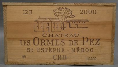 null 12 	bouteilles 	Château 	LES ORMES DE PEZ, Saint-Estèphe 		2000 cb