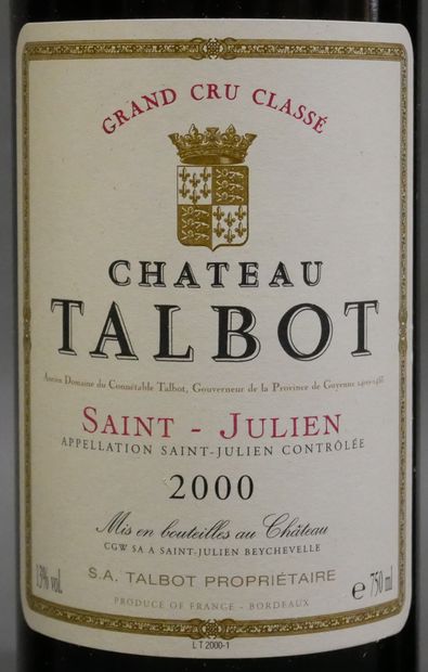 null 6 bouteilles 	Château 	TALBOT, 4° cru 	Saint-Julien 	2000