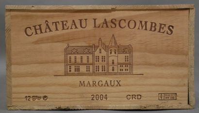 null 12	 bouteilles 	Château 	LASCOMBES, 2° cru 	Margaux 	2004 cb