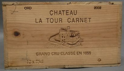 null 12	 bouteilles 	Château 	LA TOUR CARNET, 5° cru 	Haut-Médoc 	2002 cb