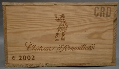 null 12 	bouteilles 	Château 	D'ARMAILHACQ, 5° cru 	Pauillac 	2002 cb
