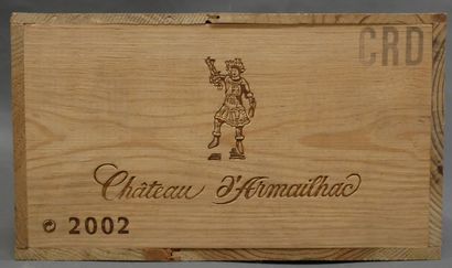 null 12	 bouteilles 	Château 	D'ARMAILHACQ, 5° cru 	Pauillac 	2002 cb