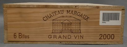 null 6	 bouteilles 	Château 	MARGAUX, 1° cru 	Margaux 	2000 cb
