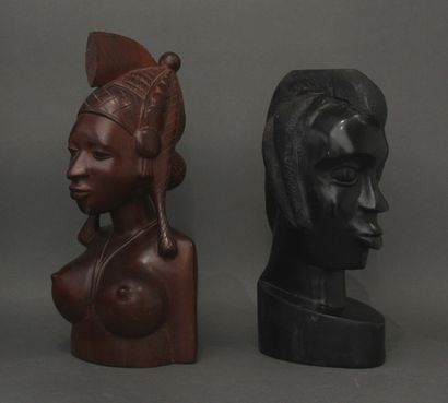 null Deux bustes de jeune femme africaine

H : 35-40 cm. (accidents)
