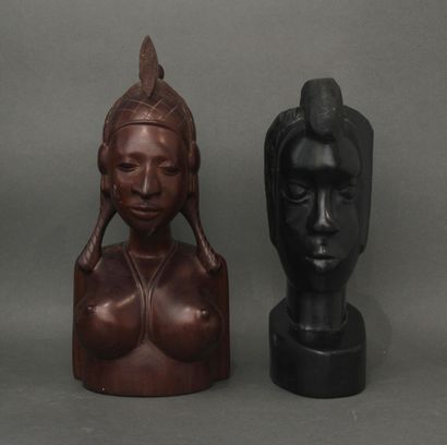 null Deux bustes de jeune femme africaine

H : 35-40 cm. (accidents)