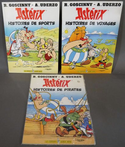 null GOSCINNY / UDERZO

Set of 3 themed paperback albums : Asterix - Travel stories/Sports...