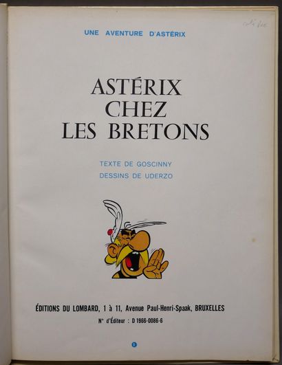 null UDERZO / GOSCINNY

Astérix - Lot de 2 albums: Astérix chez les Bretons - T8...