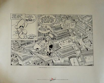 null UDERZO / GOSCINNY

Asterix - Black and white poster : " Asterix at Rahazade...