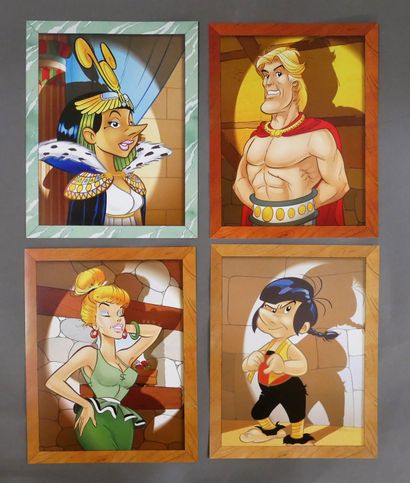 null GOSCINNY - UDERZO 

Asterix - Set of 4 pieces: 2 "Portrait Gallery" covers (of...